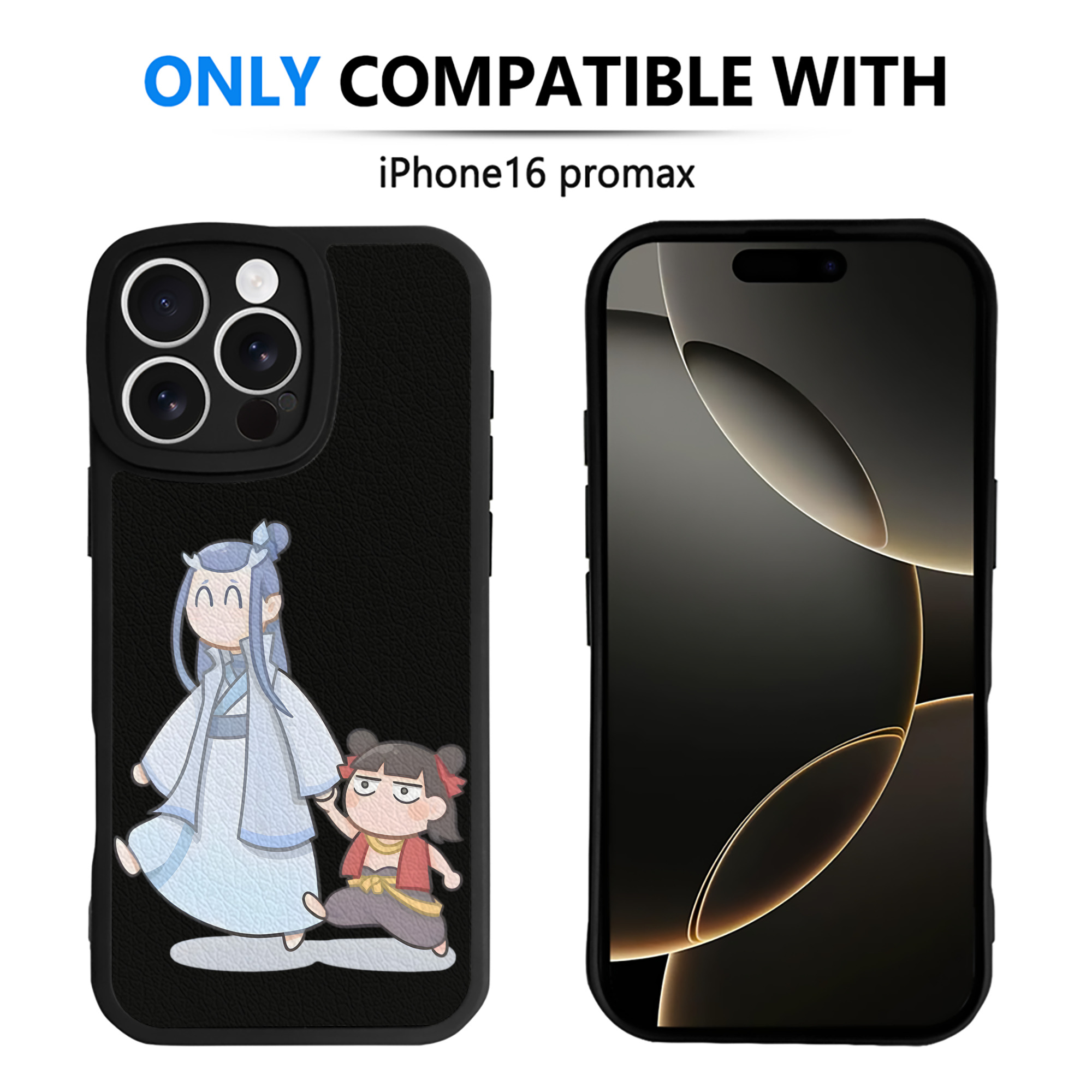 （画像用） Ne Zha 2 ナタ 魔童の大暴れ 【iPhone 16シリーズ対応】シリコンスマホケース（レザー調） 材質：シリコン